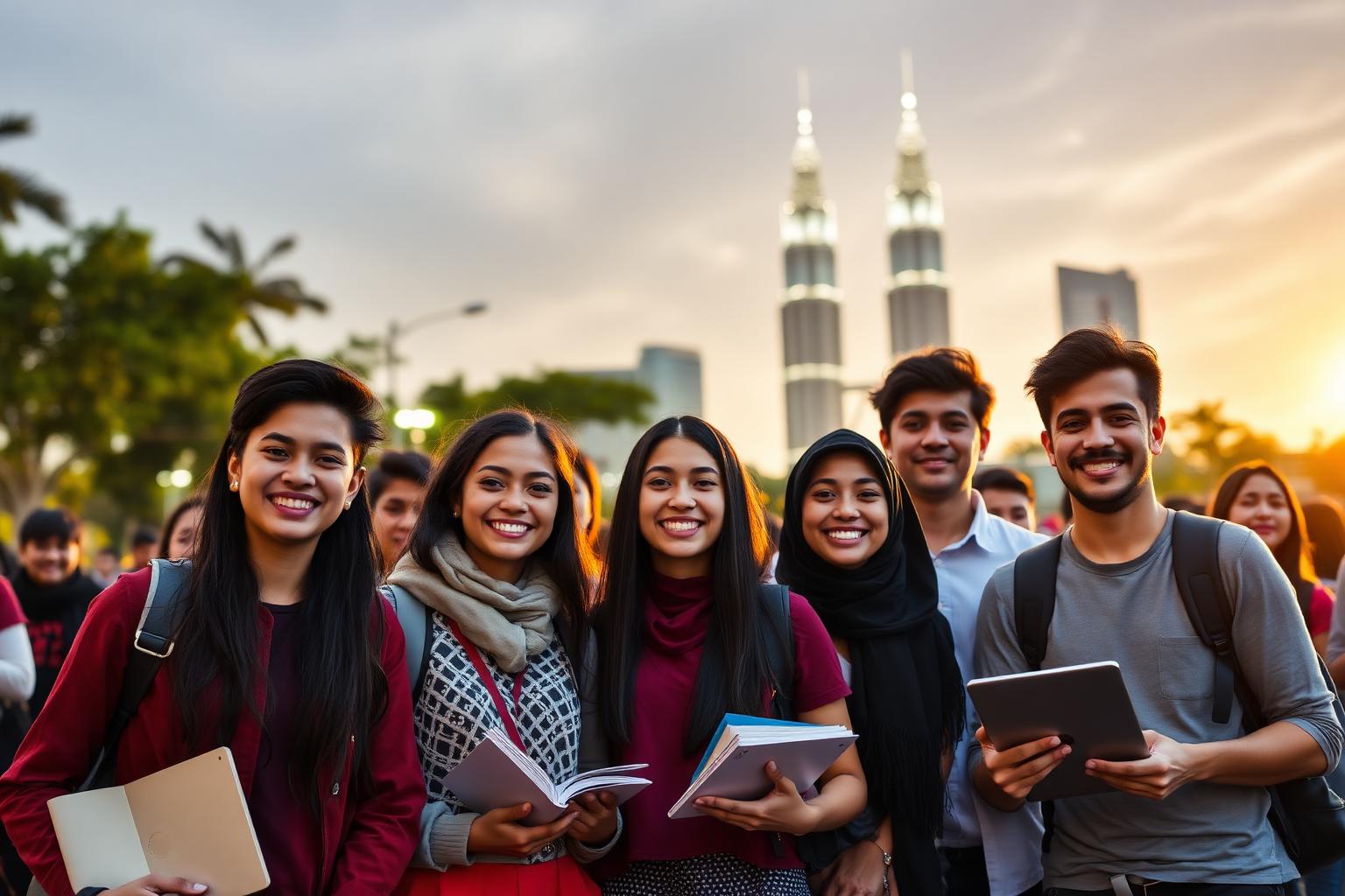 International students celebrating in Malaysia